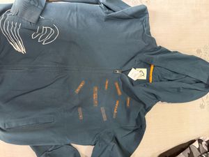 Men's Blue Zip-Up Hoodie Jacket
