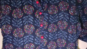 Stylish Printed Kurta with Adjustable sleeves