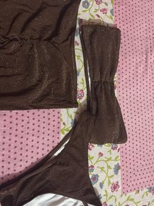 Sparkly Brown Bikini Set