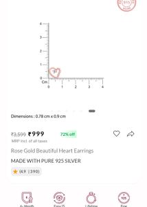 Rose Gold Heart Earrings