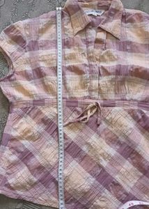 Pink &amp; Purple Checkered Tunic Top