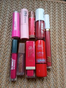 Lipstick + lip gloss combo - Red Pink brown