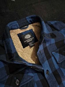 Dickies Men's Blue Plaid Flannel Jacket