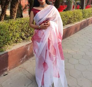 Floral Organza Saree