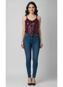 Sparkling Sequin Camisole Top