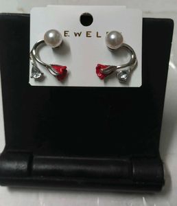 Pearl & Rose Earrings