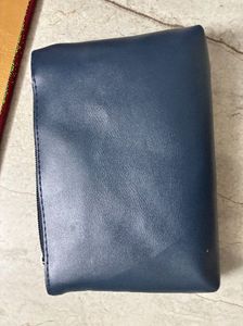 Classic Blue Faux Leather Wallet