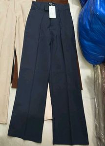 Zara Black Wide-Leg Trousers