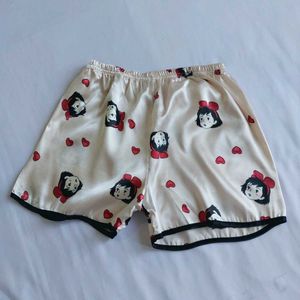 Cute Kiki Cartoon Print Satin Pajama Shorts🎀✨️