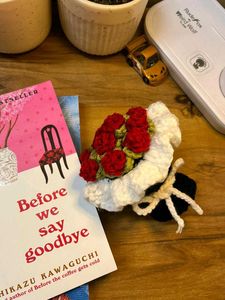 Handmade Crochet Rose Bouquet keychain