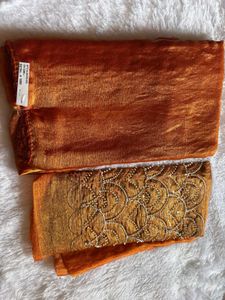 Orange Bitz Almond saree