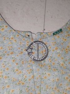 Floral Print Blouse with Embellishment