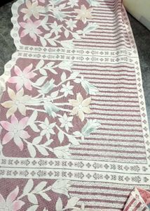 Pretty Pink Floral Sofa Cover &amp; Table Runner Set