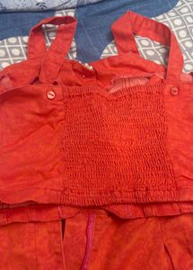 Orange Patterned co rd set
