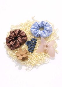 5 Pcs Hair Set | Clips + Scrunchies
