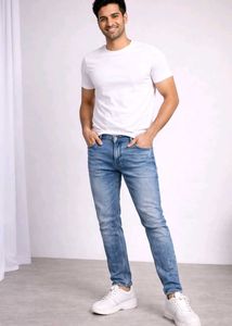 Classic Men's Blue Denim Jeans