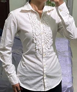Classic White Ruffle Shirt