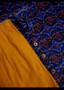 Jaipuri Cotton Kurti Pant Set