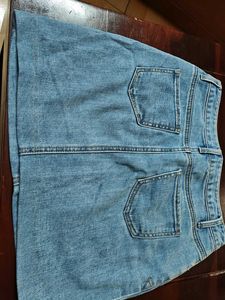 Classic Light Wash Denim Skirt