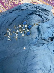 Blue Ombre Shirt and Pants Set