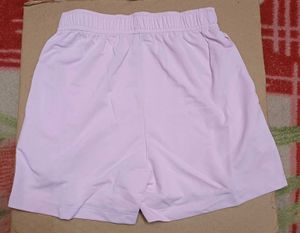 Shein Strapless Bandeau Crop Top With Shorts