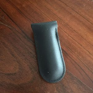 Black Leather Pouch Case for Pen drives