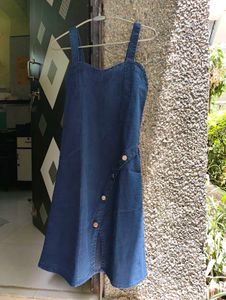 Blue Denim Button-Up Dress