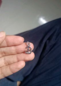 Silver Letter B Pendant with Diamond