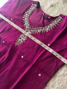 Designer Kurta with pant Mirror Work