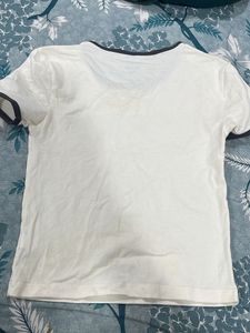 White "I'm Just A Girl" Ringer Tee
