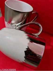 Elegant Gold &amp; White Ceramic Mug