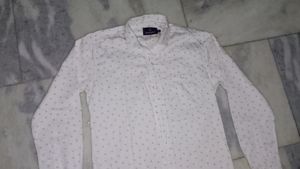Men's Small Print Button-Up Shirt