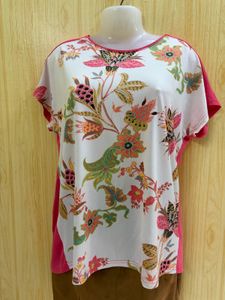 Y2K Cute Floral Print Tee