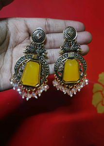 Statement Yellow Earrings