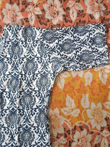 Navy Blue Printed Short Kurti