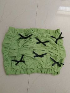 Cute Ruched Tube Top with Bows