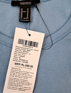 Forever 21 Blue Knitted Top For Girls