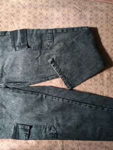 Acid Wash Cargo Jeans
