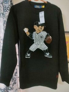NEW Polo Ralph Lauren BLACK Bear Sweater