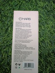 Mars Full Coverage Foundation Shade No 2