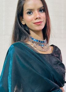 Stunning Teal Silk Saree
