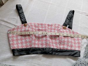 Trendy Houndstooth Crop Top