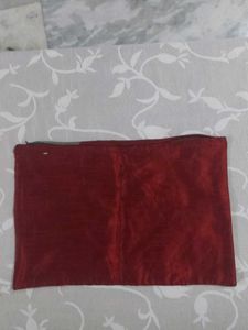 A dual-tone Embroidered Silk Cushion Cover