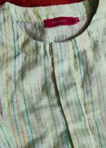 Light Yellow Striped Kurta