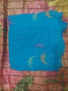 Blue Dress with Butterfly