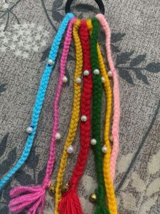 Boho Braided Hair Tie with Beads &amp; Bells