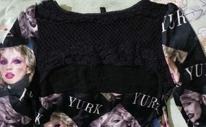 Midnight Vogue Faux Fur Printed Top