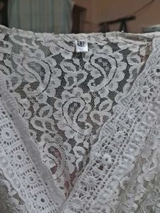 Elegant White Lace Dress