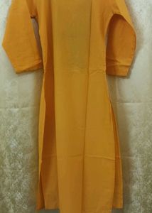 Embroidered Yellow Kurta