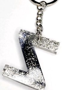 Sparkly Letter Z Keychain